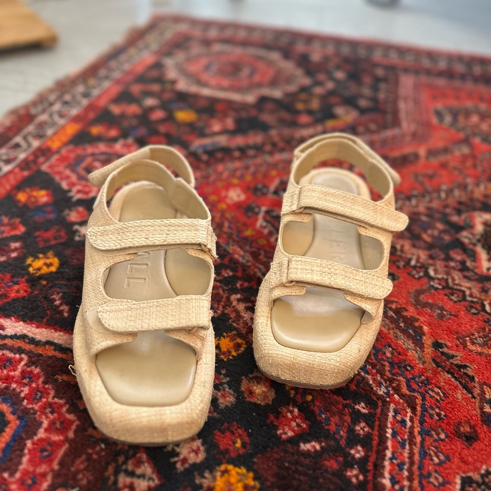 Loeffler Randall Tan Espadrilles with Double Strap Design